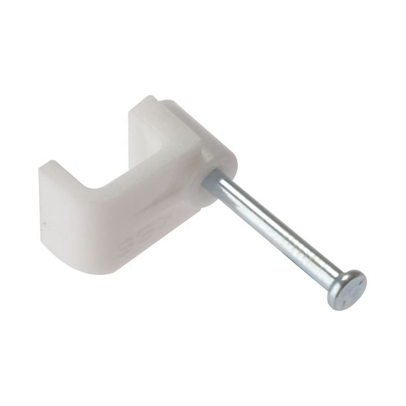 Forgefix Cable Clip Flat White Bellwire Box 100 ForgeFix - Dynamic Drive