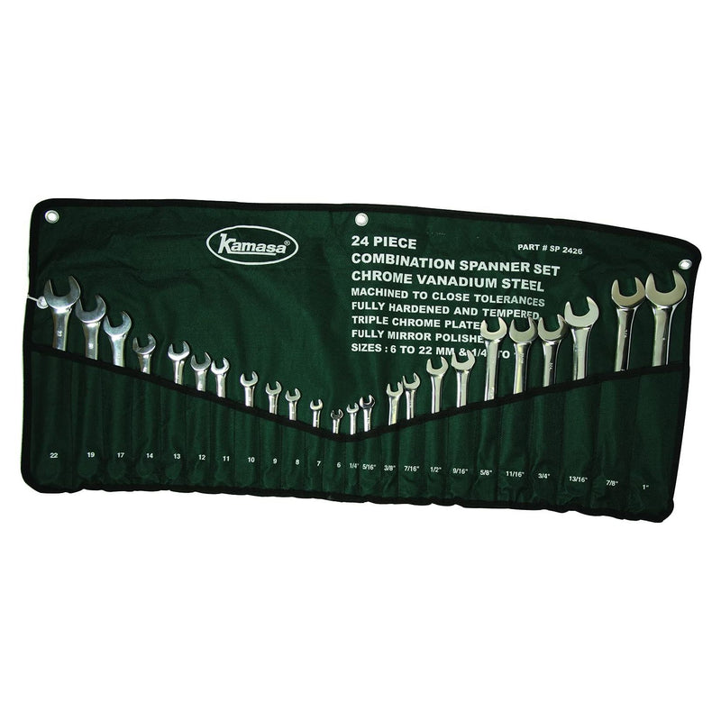 Kamasa Combination Spanner Set 24pc SP2426 Laser - Dynamic Drive