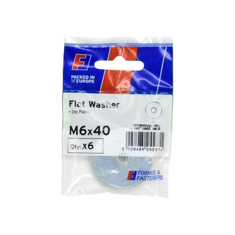 Forgefix Flat Washers ZP M6 x 40mm ForgePack 6 ForgeFix - Dynamic Drive