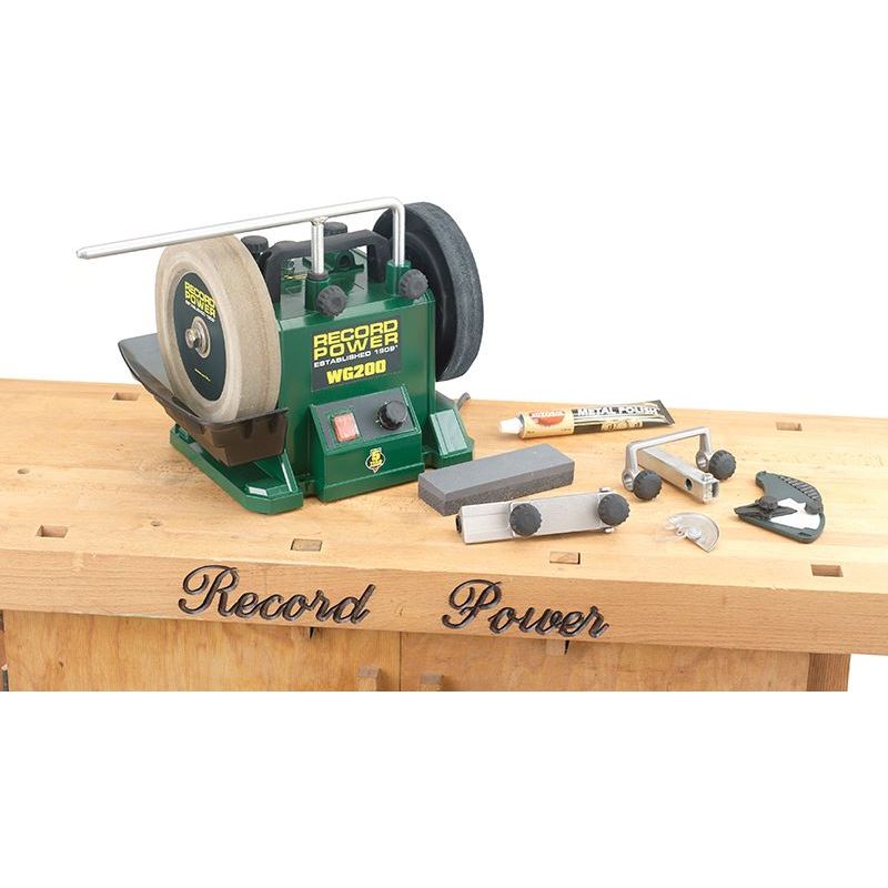 Record Power WG200 200mm (8in) Whetstone Grinder 160W 240V Record Power - Dynamic Drive