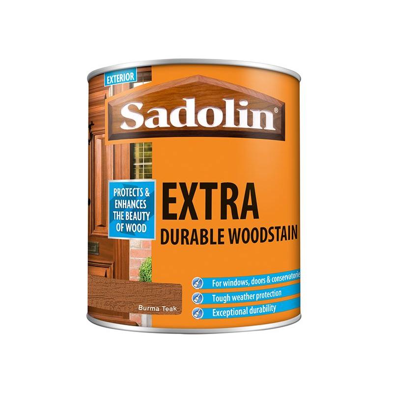 Sadolin Extra Durable Woodstain Burma Teak 1 litre Sadolin - Dynamic Drive