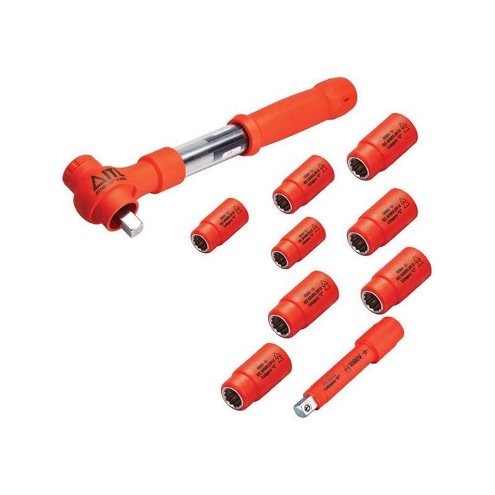 Itl Insulated Insulated 1/2in Drive Metric Torque Wrench Kit, 10 Piece ITL Insulated - Dynamic Drive