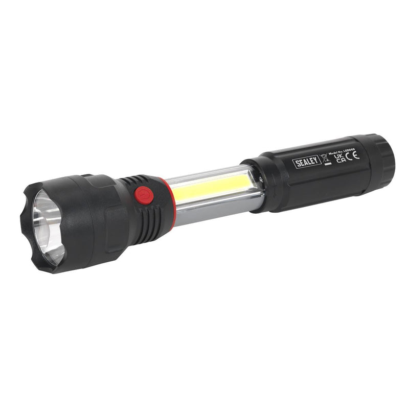 Sealey Torch/Inspection Light 3W COB & 3W LED 4 x AAA Cell LED069 Sealey - Dynamic Drive