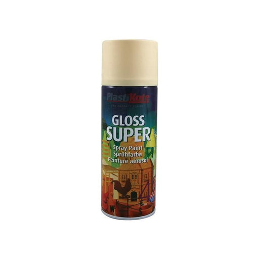 Plastikote Gloss Super Spray Antique White 400ml PlastiKote - Dynamic Drive