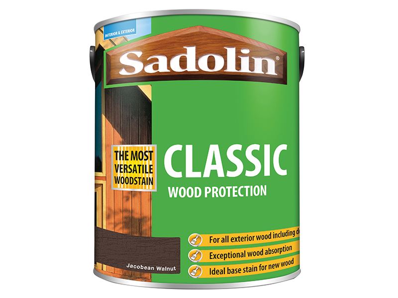 Sadolin Classic Wood Protection Jacobean Walnut 5 litre Sadolin - Dynamic Drive