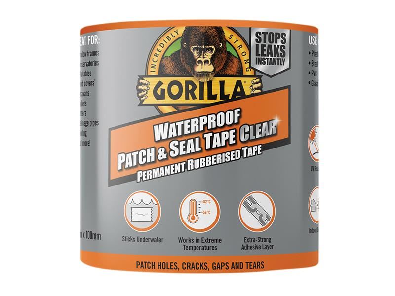 Gorilla Glue Gorilla® Waterproof Patch & Seal Tape 100mm x 2.4m Clear Gorilla Glue - Dynamic Drive