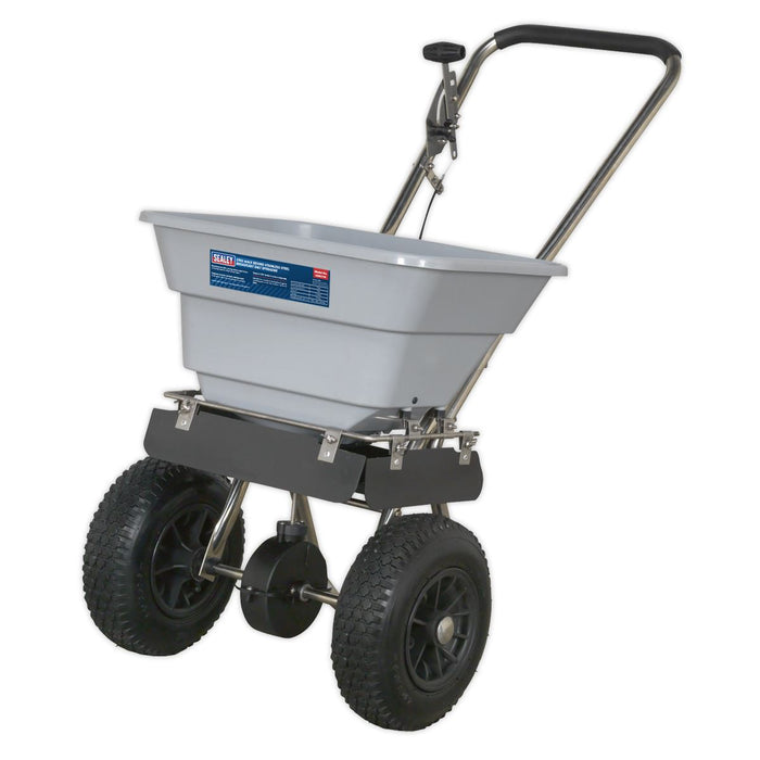 Sealey Stainless Steel Broadcast Salt Spreader 37kg Walk Behind SSB37W Sealey - Dynamic Drive