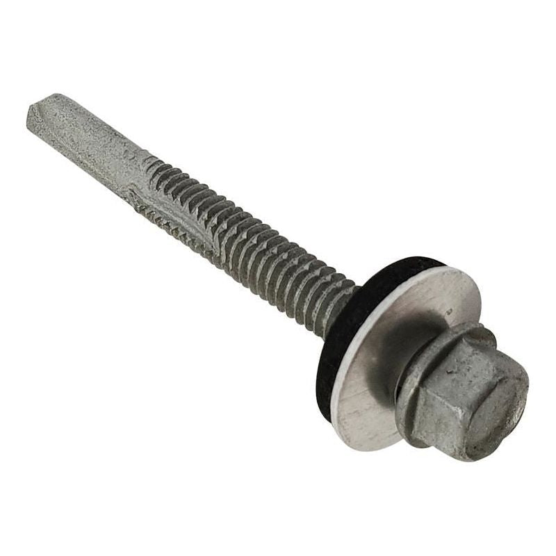 Forgefix TechFast Roofing Sheet to Steel Hex Screw & Washer No.5 Tip 5.5 x 65mm Box 100 ForgeFix - Dynamic Drive