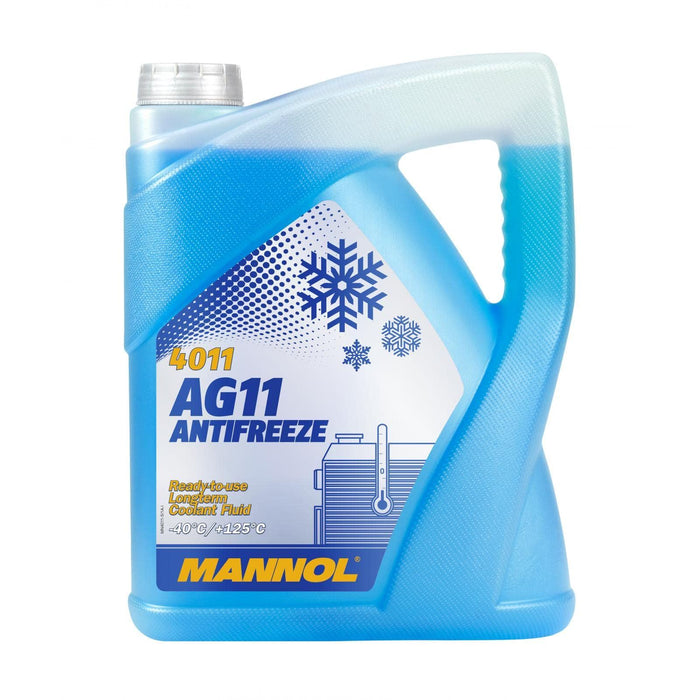MANNOL AG 11 Blue Antifreeze Coolant Ready For Use -40C Longlife 5L Mannol - Dynamic Drive
