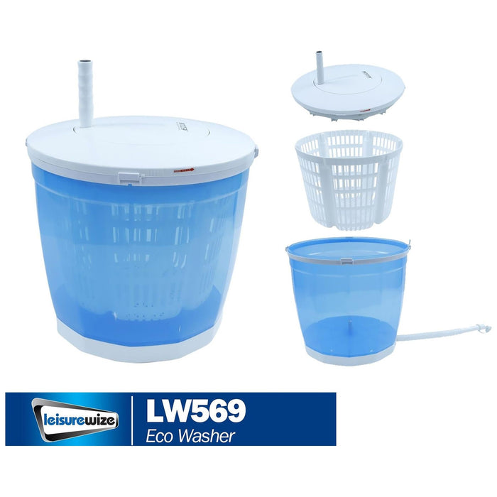 Leisurewize 2.5L Portable Washing Machine Manual Crank Caravan Camping Motorhome Leisurewize - Dynamic Drive