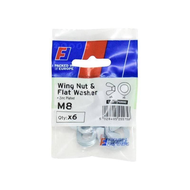 Forgefix Wing Nut & Washer M8 ForgePack 6 ForgeFix - Dynamic Drive