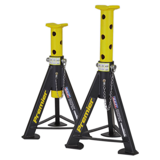 Sealey Axle Stands (Pair) 6tonne Capacity per Stand - Yellow AS6Y Sealey  - Dynamic Drive