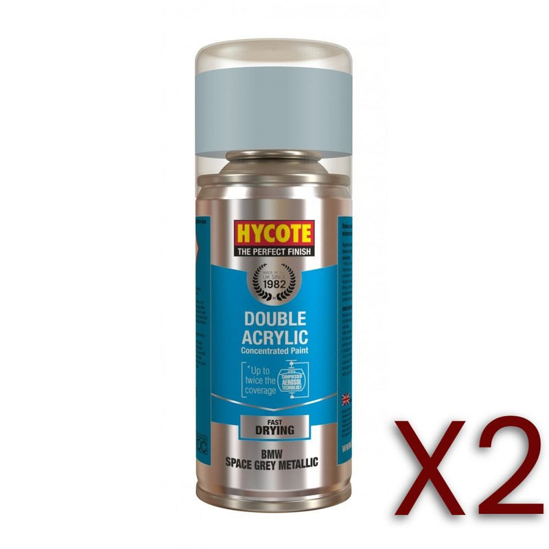 2x Hycote Aerosol Paint for BMW Space Grey (Metallic) 150ml Hycote - Dynamic Drive