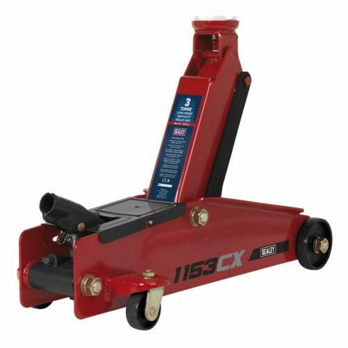 Sealey TROLLEY JACK 3 Ton Tonne Long Chassis Heavy Duty Car Van Caravan 1153CX Sealey  - Dynamic Drive