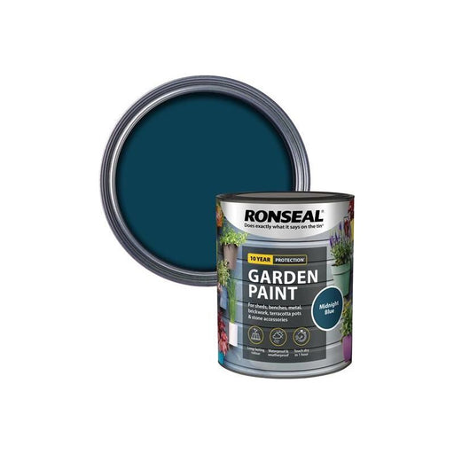 Ronseal Garden Paint Midnight Blue 750ml Ronseal - Dynamic Drive