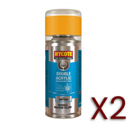 2x Hycote Aerosol Paint for Vauxhall Mustard Yellow 150ml Hycote - Dynamic Drive