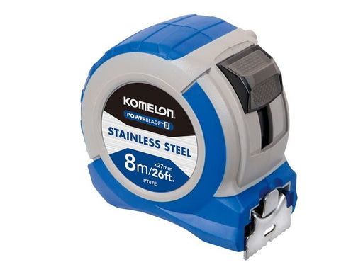 Komelon Stainless Steel PowerBlade™ Pocket Tape 8m/26ft (Width 27mm) Komelon - Dynamic Drive