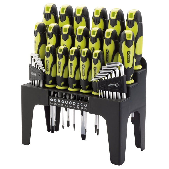 Draper Screwdriver, Hex Key and Bit Set, Green (44 Piece) 78619 Draper - Dynamic Drive