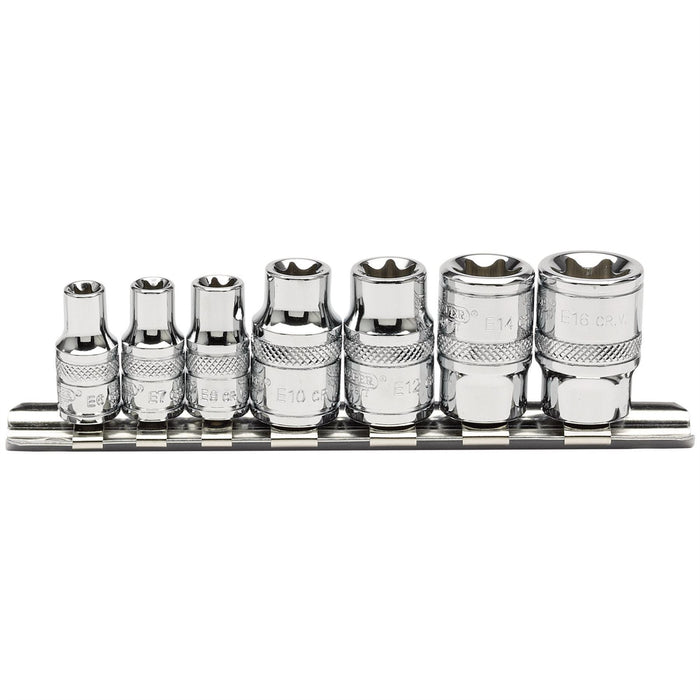 Draper TX-STAR Socket Set, 1/4" and 3/8" Sq. Dr. (7 Piece) 34412 Draper - Dynamic Drive