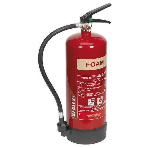 Sealey Fire Extinguisher 6L Foam SFE06 Sealey - Dynamic Drive