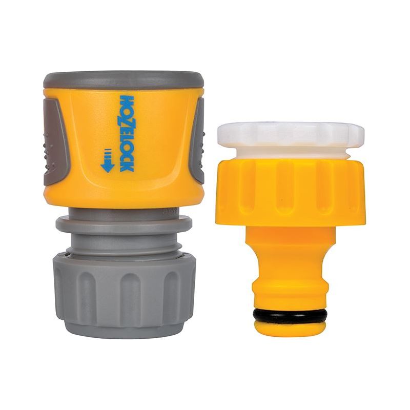 Hozelock 2071 Threaded Tap & Soft Touch Hose End Connector Set Hozelock - Dynamic Drive