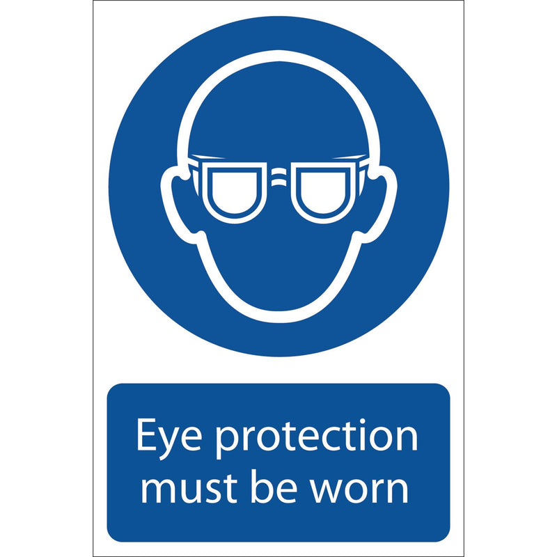 Draper Eye Protection' Mandatory Sign, 200 x 300mm 72080 Draper - Dynamic Drive