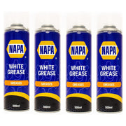 4x NAPA High Performance White Lithuim Grease 500ml Lubrication Spray Aerosol NAPA - Dynamic Drive