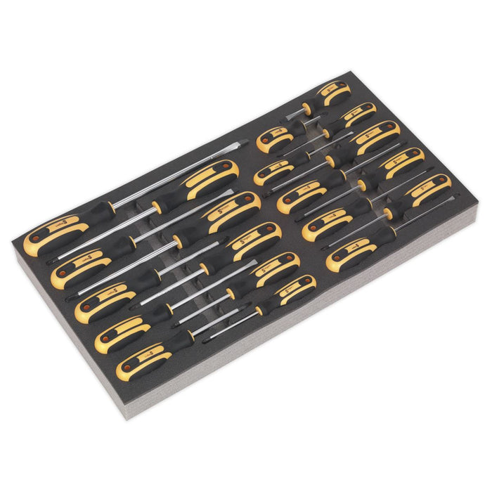 Sealey Tool Tray with Screwdriver Set 20pc S01127 Sealey - Dynamic Drive