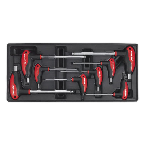 Sealey Tool Tray with T-Handle Ball-End Hex Key Set 8pc TBT06 Sealey - Dynamic Drive
