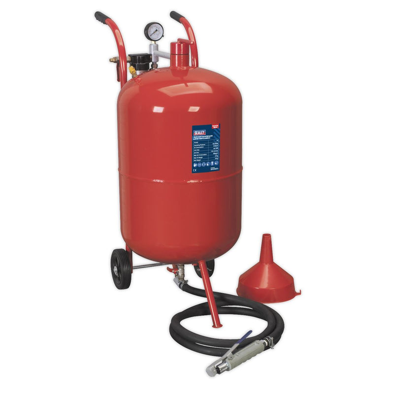 Sealey Shot Blaster with Water Trap & Wheels 75ltr SB998 Sealey  - Dynamic Drive
