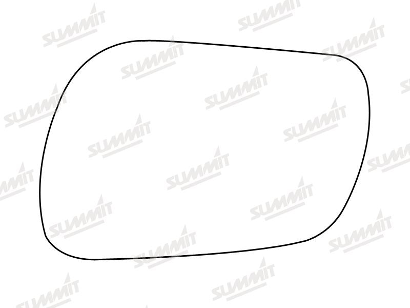 Summit Stick-On Standard Mirror Glass fits Mazda 6 LHS Summit - Dynamic Drive