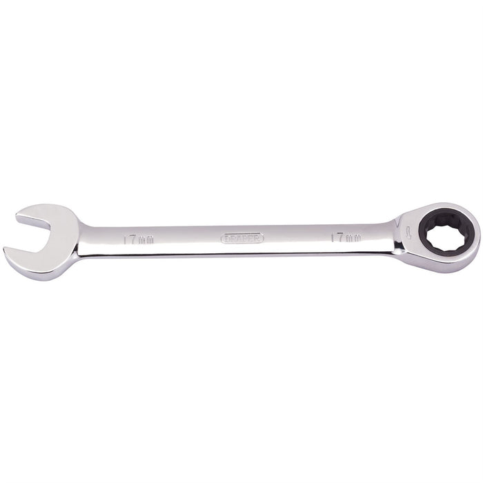 Draper Metric Ratcheting Combination Spanner, 17mm 31014 Draper - Dynamic Drive