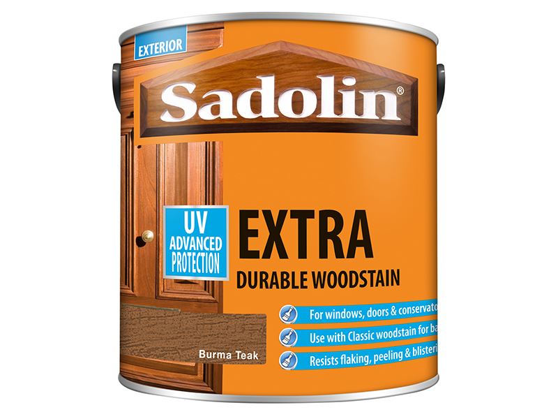 Sadolin Extra Durable Woodstain Burma Teak 2.5 litre Sadolin - Dynamic Drive