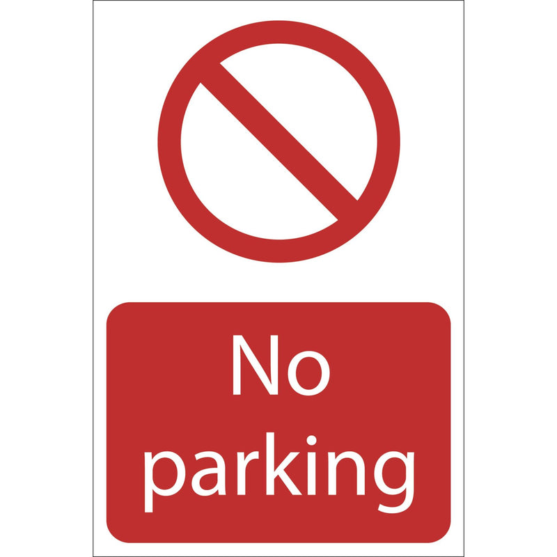 Draper No Parking' Prohibition Sign, 400 x 600mm 72935 Draper - Dynamic Drive
