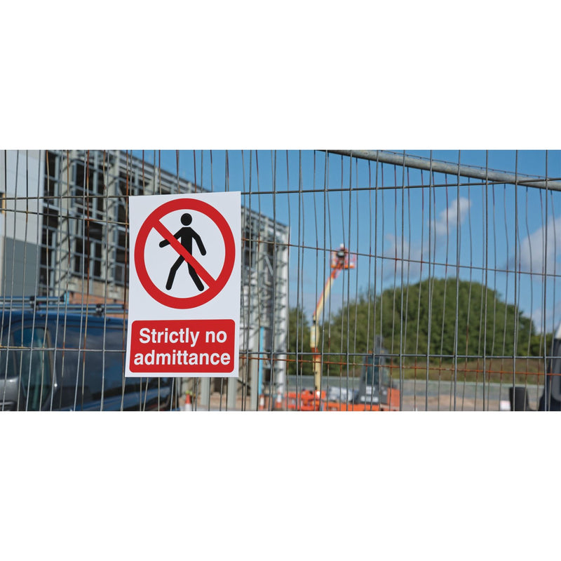 Draper No Admittance' Prohibition Sign, 200 x 300mm 72203 Draper - Dynamic Drive