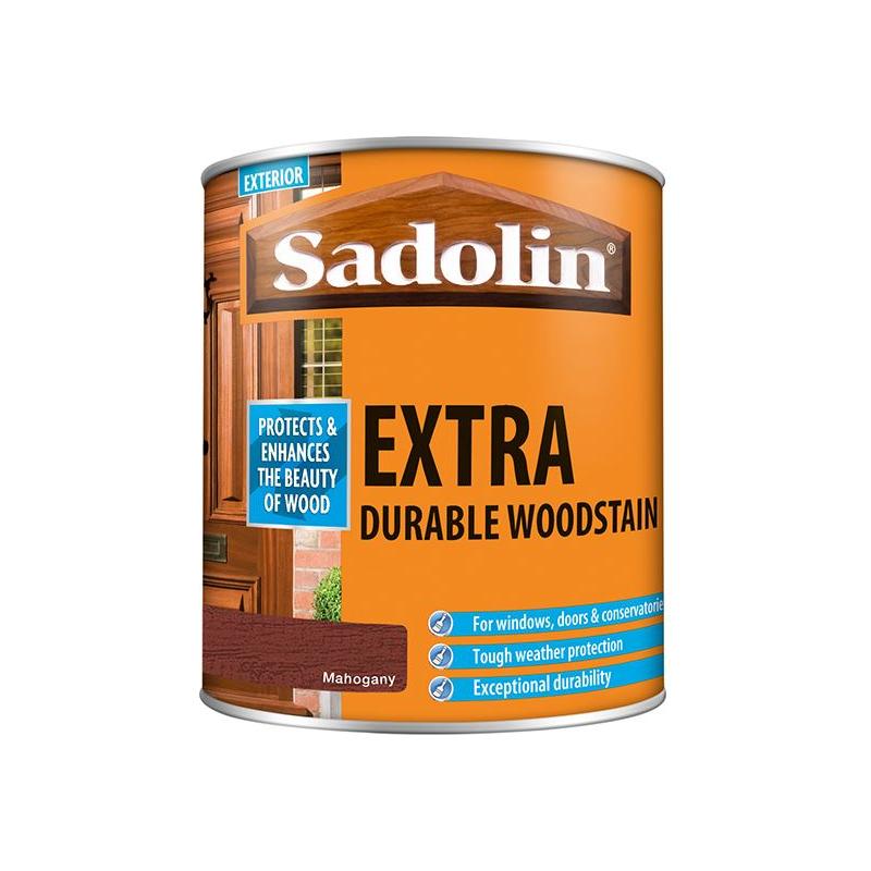 Sadolin Extra Durable Woodstain Mahogany 1 litre Sadolin - Dynamic Drive