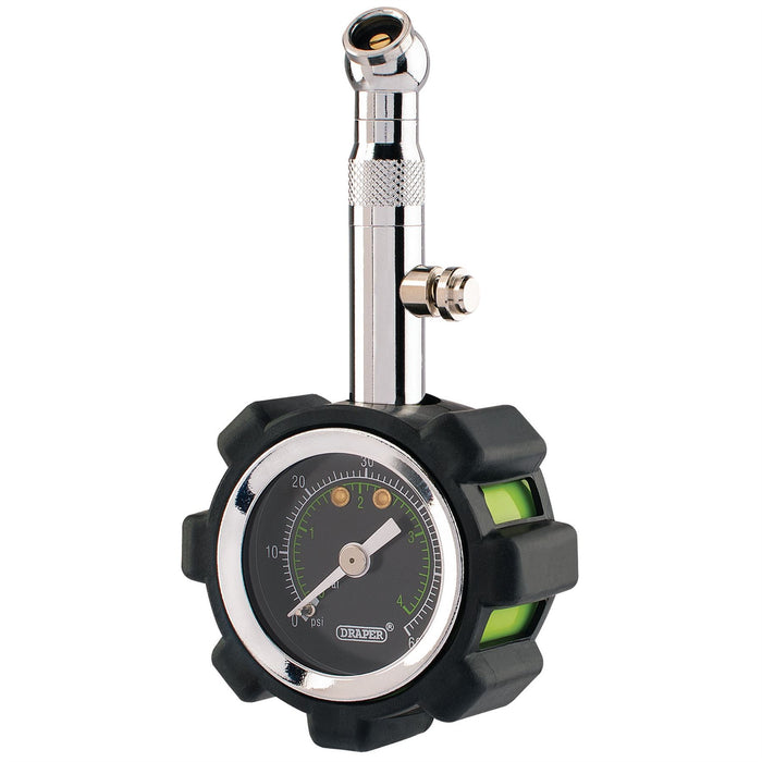 Draper Tyre Pressure Gauge TPGP, 0 - 60psi, 0 - 4 bar 91365 Draper - Dynamic Drive
