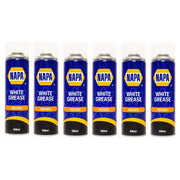 6x NAPA High Performance White Lithuim Grease 500ml Lubrication Spray Aerosol NAPA - Dynamic Drive