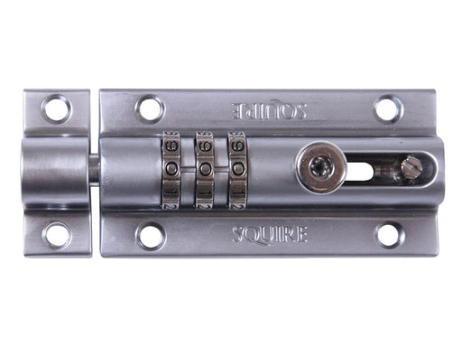 Squire CombiBolt 3 Re-Codable Locking Bolt Chrome 92mm Squire - Dynamic Drive