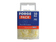 Forgefix Pozi Compatible Cover Cap Cream No.6-8 Forge Pack 50 ForgeFix - Dynamic Drive