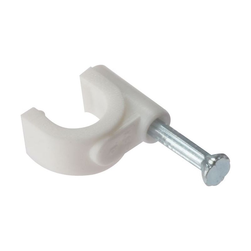 Forgefix Cable Clip Round White 9-11mm Box 100 ForgeFix - Dynamic Drive
