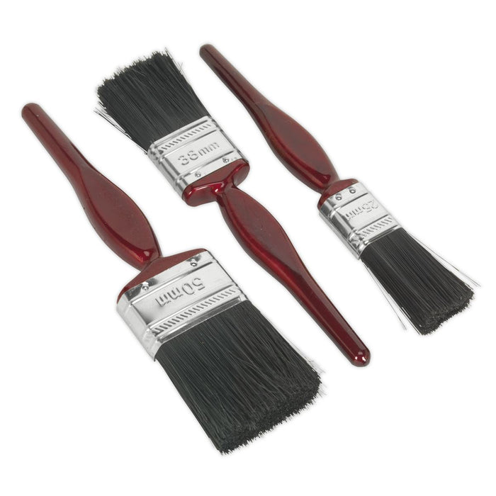 Sealey Pure Bristle Paint Brush Set 3pc SPBS3 Sealey - Dynamic Drive