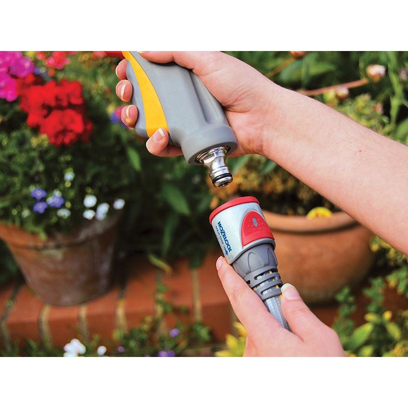 Hozelock 2035 Pro Metal AquaStop Hose Connector 12.5-15mm (1/2-5/8in) Hozelock - Dynamic Drive