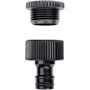 Black+Decker Garden Hose Connectors Set Of 4 - 2 X Water Stops, Spacer Elements - Black/Orange Black+Decker - Dynamic Drive