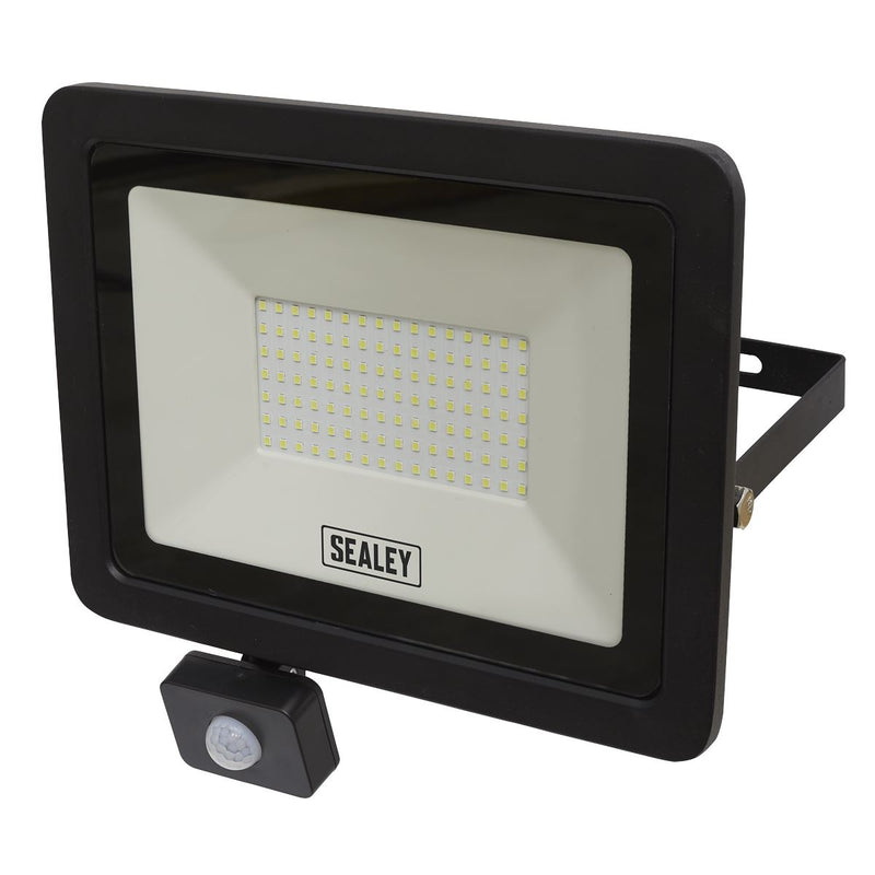 Sealey Extra Slim Floodlight with PIR Sensor 100W SMD LED LED115PIR Sealey - Dynamic Drive