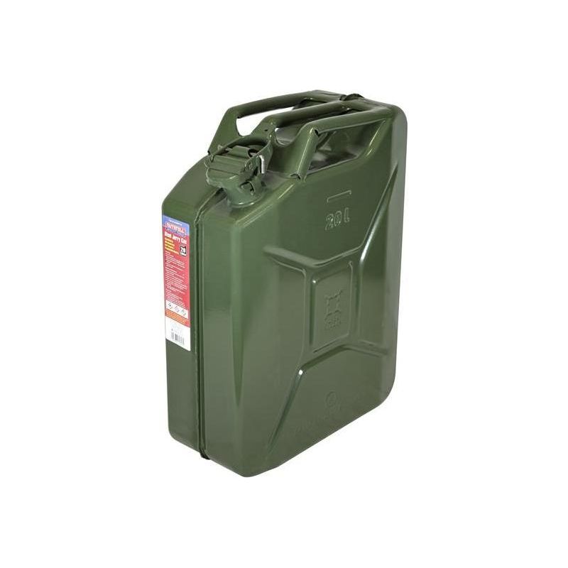 Faithfull Green Steel Jerry Can 20 litre Faithfull - Dynamic Drive