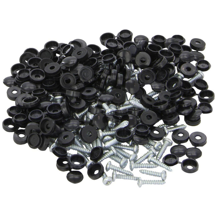 Connect 31540 Number Plate Self-Tappers No.8 x 3/4in. Black 100pc Connect - Dynamic Drive