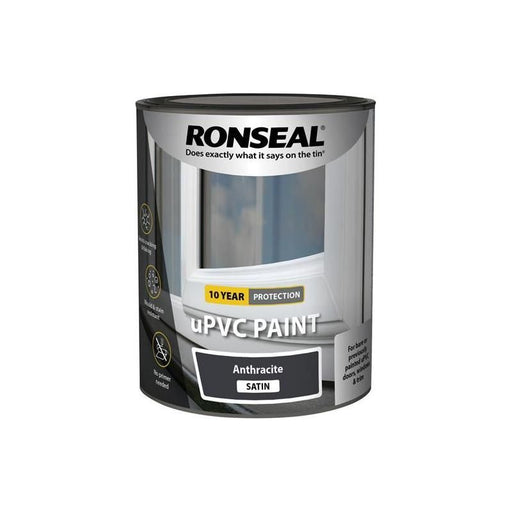 Ronseal uPVC Paint Anthracite Satin 750ml Ronseal - Dynamic Drive