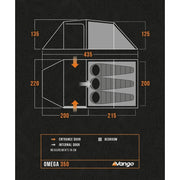 Vango Omega 350 Tent Forest Green Vango - Dynamic Drive