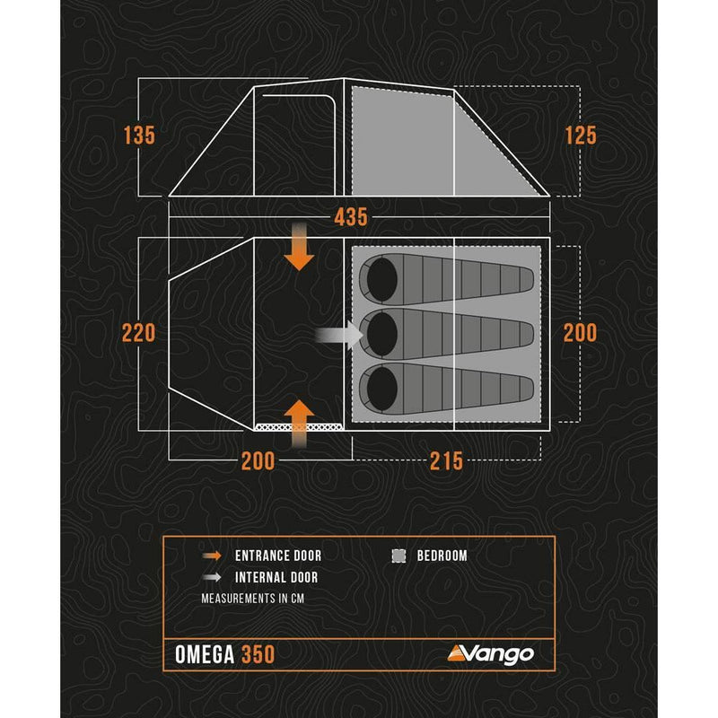 Vango Omega 350 Tent Forest Green Vango - Dynamic Drive